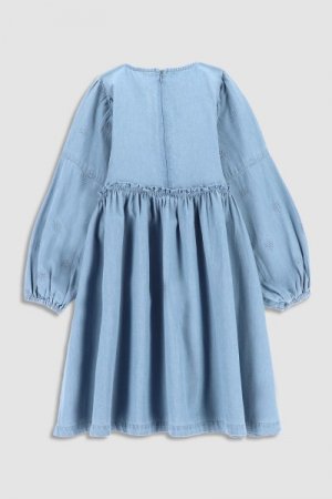 COCCODRILLO suknelė ilgomis rankovėmis SPORTI ROMANTIC KIDS, mėlyna, WC3128102SRK-014 WC3128102SRK-014-110