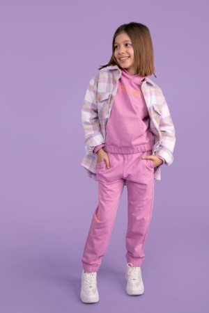 COCCODRILLO džemperis su gobtuvu RETRO PICNIC JUNIOR, rožinis, WC3132301RPJ-007 WC3132301RPJ-007-134