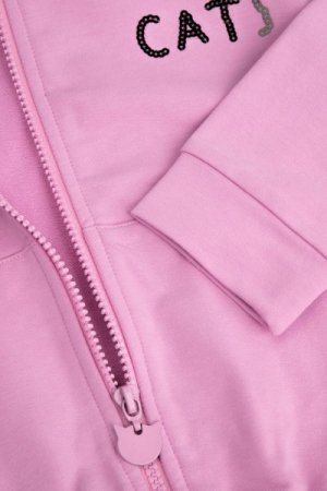 COCCODRILLO susegamas džemperis su gobtuvu CITY EXPLORER KIDS, rožinis, WC4132401CEK-007- 