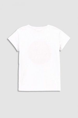 COCCODRILLO marškinėliai trumpomis rankovėmis EVERYDAY GIRL, balti, WC3143204EVG-001 WC3143204EVG-001-122