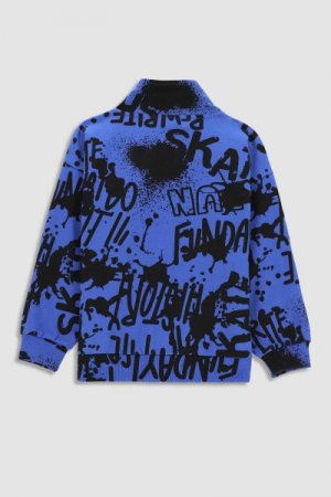 COCCODRILLO susegamas džemperis SKATE KIDS, tamsiai mėlynas, WC3132201SKK-015 WC3132201SKK-015-122