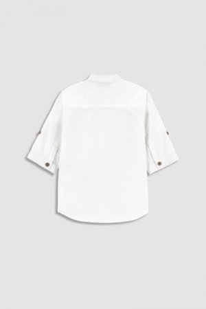 COCCODRILLO marškiniai trumpomis rankovėmis ELEGANT BABY BOY, balti, WC3136202EBB-001 WC3136202EBB-001-098