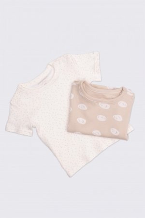 COCCODRILLO apatiniai marškinėliai trumpomis rankovėmis UNDERWEAR GIRL, multicoloured, 62 cm, 2 vnt., WC2443502UNG-022 WC2443502UNG-022-074