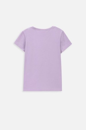 COCCODRILLO marškinėliai trumpomis rankovėmis EVERYDAY GIRL A, violetiniai, WC4143217VGA-016- 