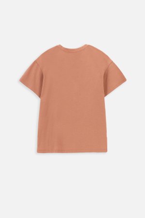 MOKIDA marškinėliai trumpomis rankovėmis MONOCHROMATIC GIRL, smėlio spalvos, WM4143204MOG-002- 