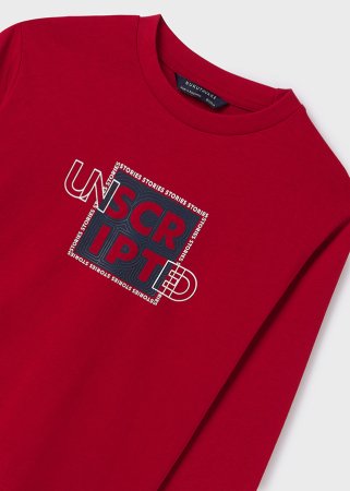 MAYORAL marškinėliai ilgomis rankovėmis 7B, raudoni, 842-17 
