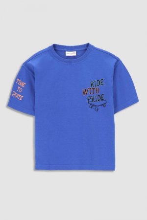 COCCODRILLO marškinėliai trumpomis rankovėmis SKATE KIDS, tamsiai mėlyni, WC3143202SKK-015 WC3143202SKK-015-110