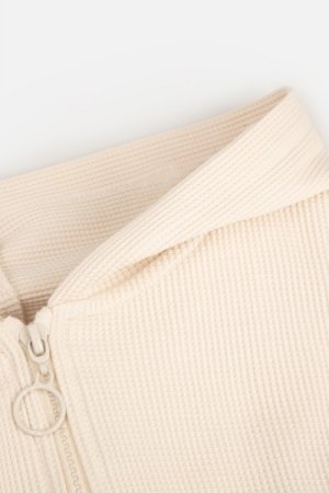 COCCODRILLO susegamas džemperis su gobtuvu CITY EXPLORER JUNIOR, ecru, WC4132402CEJ-003- 
