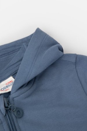 COCCODRILLO susegamas džemperis su gobtuvu DESERT EXPLORER NEWBORN, tamsiai mėlynas, WC4132401DEN-015-0 