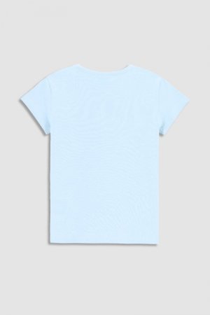 COCCODRILLO marškinėliai trumpomis rankovėmis EVERYDAY GIRL, mėlyni, WC3143216EVG-014 WC3143216EVG-014-092
