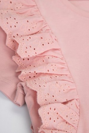COCCODRILLO marškinėliai trumpomis rankovėmis SPORTI ROMANTIC KIDS, powder pink, WC3143201SRK-033 WC3143201SRK-033-104