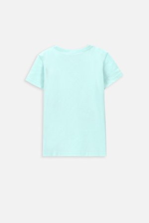 COCCODRILLO marškinėliai trumpomis rankovėmis EVERYDAY GIRL A, mint, WC4143202VGA-031- 