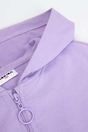 MOKIDA susegamas džemperis su gobtuvu MONOCHROMATIC GIRL, violetinis, WM3132401MOG-016 WM3132401MOG-016-110