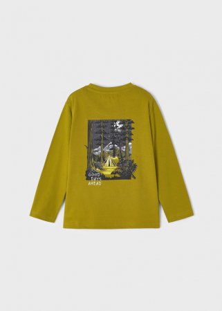 MAYORAL marškinėliai ilgomis rankovėmis 5B, alyvuogių spalvos, 128 cm, 4005-20 4005-20 7