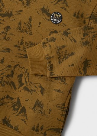 MAYORAL džemperis su gobtuvu 5B, old moss, 134 cm, 4450-68 4450-68 5