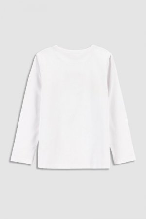 COCCODRILLO marškinėliai ilgomis rankovėmis DREAMER KIDS, balti, WC3143101DRK-001 WC3143101DRK-001-098