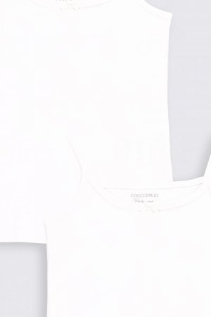 COCCODRILLO apatiniai marškinėliai be rankovių BASIC UNDERWEAR, balti, 116/122 cm, 2 vnt., ZC2407204BAU-001 ZC2407204BAU-001-140