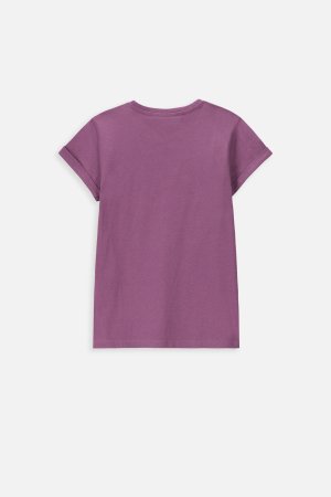 MOKIDA marškinėliai trumpomis rankovėmis MONOCHROMATIC GIRL, violetiniai, WM4143209MOG-016- 