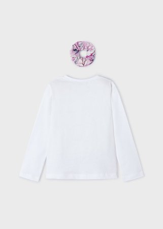 MAYORAL marškinėliai ilgomis rankovėmis 6E, balti, 3092-65 