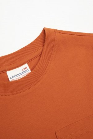 COCCODRILLO marškinėliai trumpomis rankovėmis BASIC BOY, raudoni, 98 cm, WC2143201BAB-009 WC2143201BAB-009-152