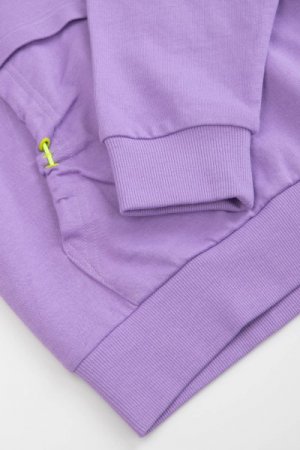 COCCODRILLO džemperis su gobtuvu DIGITAL WORLD JUNIOR, violetinis, WC3132301DWJ-016 WC3132301DWJ-016-128
