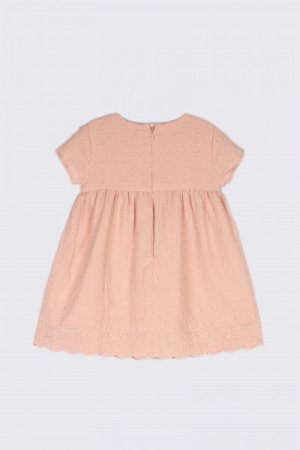 COCCODRILLO suknelė trumpomis rankovėmis ROSE, šviesiai rožinė, 74 cm, WC2128201ROS-033 WC2128201ROS-033-086