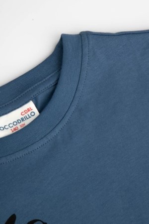 COCCODRILLO marškinėliai trumpomis rankovėmis EVERYDAY BOY A, mėlyni, WC4143212VBA-014- 