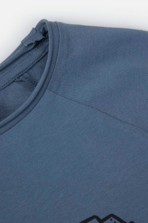COCCODRILLO marškinėliai ilgomis rankovėmis DESERT EXPLORER KIDS, mėlyni, WC4143102DEK-014- 
