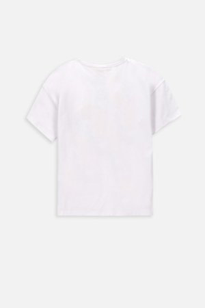 COCCODRILLO marškinėliai trumpomis rankovėmis CITY EXPLORER JUNIOR, balti, WC4143202CEJ-001- 