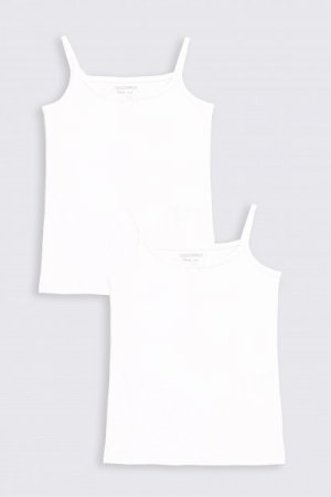 COCCODRILLO apatiniai marškinėliai be rankovių BASIC UNDERWEAR, balti, 116/122 cm, 2 vnt., ZC2407204BAU-001 ZC2407204BAU-001-140
