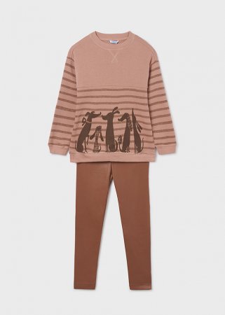 MAYORAL džemperis ir tamprės 8J, brown, 162 cm, 7741-57 7741-57 12