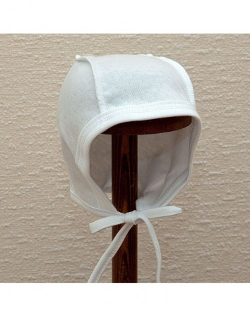 LORITA kepurė kūdikiui išvirkščiomis siūlėmis, balta, 40 cm, 154 154