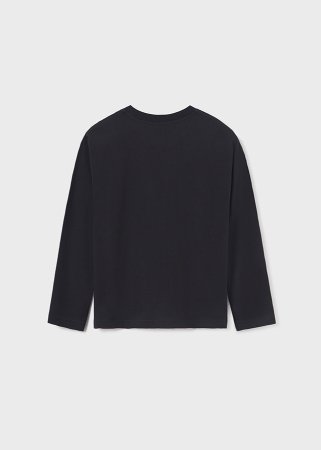 MAYORAL marškinėliai ilgomis rankovėmis 7D, juodi, 7066-49 