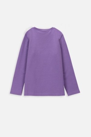 COCCODRILLO marškinėliai ilgomis rankovėmis EVERYDAY GIRL A, violetiniai, WC4143108VGA-016- 