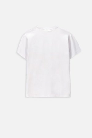 COCCODRILLO marškinėliai trumpomis rankovėmis JOYFUL PUNK JUNIOR, balti, WC4143201JPJ-001- 