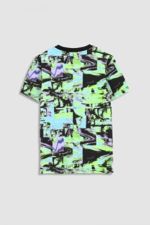 COCCODRILLO marškinėliai trumpomis rankovėmis DIGITAL WORLD JUNIOR, multicoloured, WC3143201DWJ-022 WC3143201DWJ-022-134