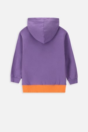 COCCODRILLO džemperis su gobtuvu EVERYDAY GIRL A, violetinis, WC4132301VGA-016- 