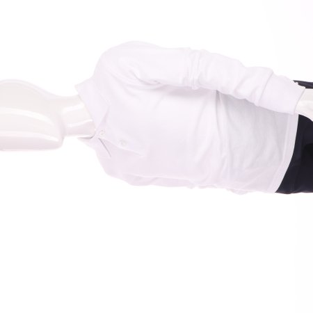 MAMAJUM polo marškinėliai ilgomis rankovėmis 10-000006, balti, 146/152 cm 10-000006