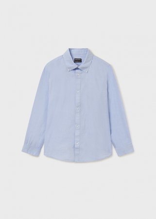 MAYORAL marškiniai ilgomis rankovėmis 7A, šviesiai mėlyni, 162 cm, 874-18 874-18 10