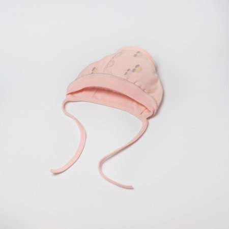 VILAURITA kepurė kūdikiui išvirkščiomis siūlėmis SWEET MOONS, rožinė, 38cm, art 39 art 39
