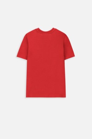 COCCODRILLO marškinėliai trumpomis rankovėmis EVERYDAY BOY A, raudoni, WC4143202VBA-009- 