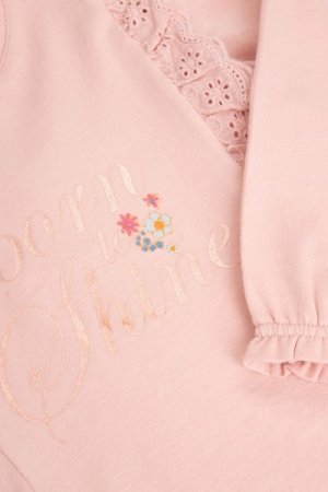 COCCODRILLO marškinėliai ilgomis rankovėmis SPORTI ROMANTIC NEWBORN, powder pink, WC3143102SRN-033 WC3143102SRN-033-074