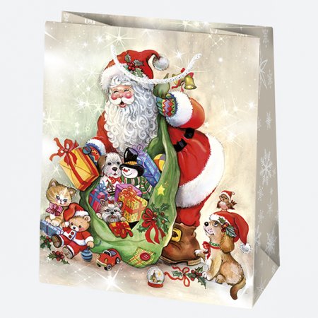 Krepšelis dovanoms kalėdinis  T4 vidutinis, 5906664000330 5906664000330