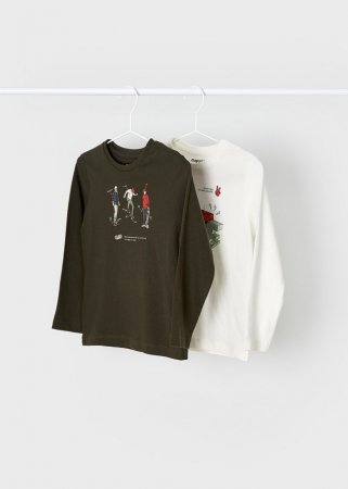 MAYORAL marškinėliai ilgomis rankovėmis 5F, forest, 116 cm, 2 vnt., 4020-52 4020-52 3