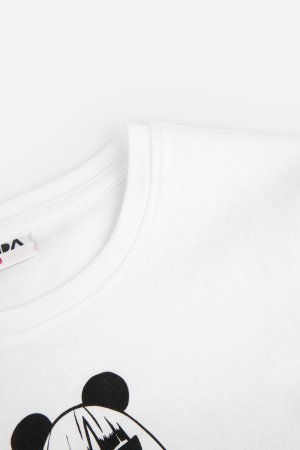 MOKIDA marškinėliai trumpomis rankovėmis MONOCHROMATIC GIRL, balti, WM4143216MOG-001- 