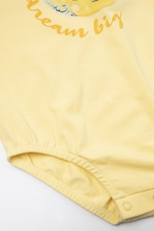 COCCODRILLO smėlinukas trumpomis rankovėmis BIG DREAM, geltonas, 56 cm, WC2112202BIG-004 WC2112202BIG-004-086