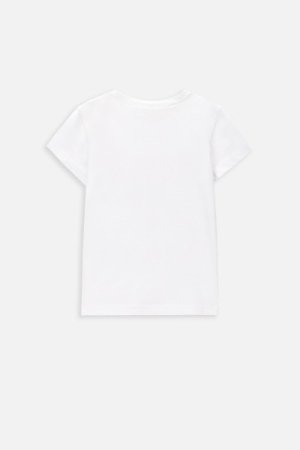 COCCODRILLO marškinėliai trumpomis rankovėmis EVERYDAY GIRL A, balti, WC4143204VGA-001- 